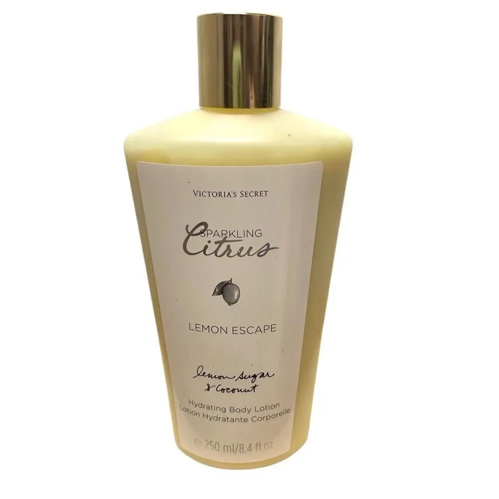 New RARE VICTORIA'S SECRET SPARKLING CITRUS LEMON ESCAPE BODY LOTION 8.4 FL OZ